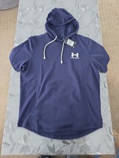 NWT Mens Large L Under Armour UA Rival Terry Men's SS Hoodie SHIPS FREE MSRP 55