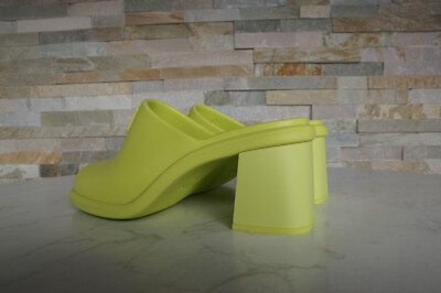 Miu Miu Size 36 Mules Sabots EVA 5I681D Limone Lime New Former RRP