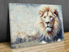 Lion King Abstract Art Style mounted canvas print art ready to hang
