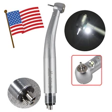 4 Hole Dental LED Air Turbine E-generator Fiber Optic Handpiece Yabangbang