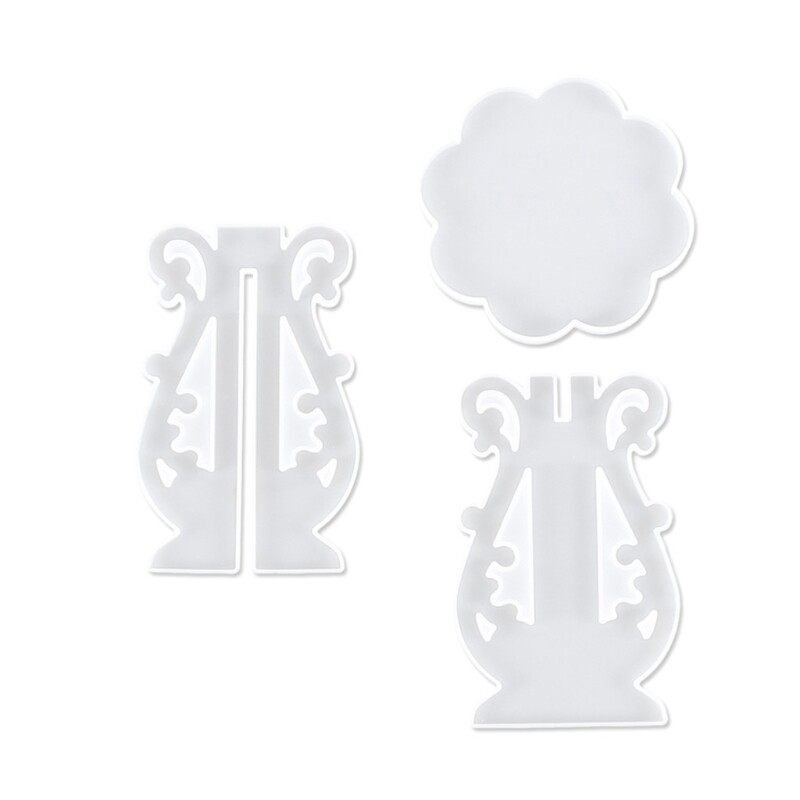 Shiny Flower Pot Silicone Mold DIY Holder Coaster Tray Craft