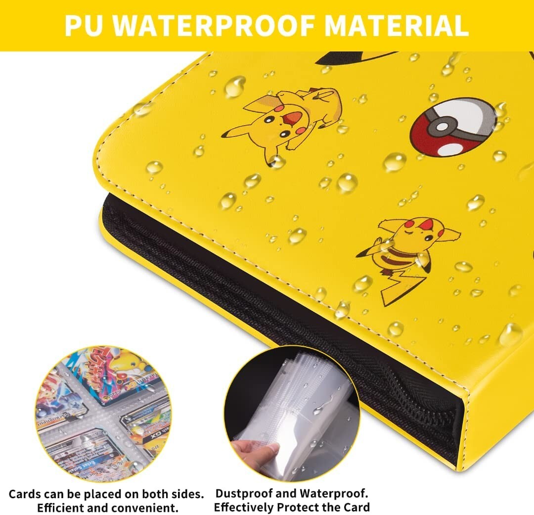 Pikachu Binder Card Holder Album 50 Sheets Fit 400 Trading Cards Zipper  Gift Toy | eBay