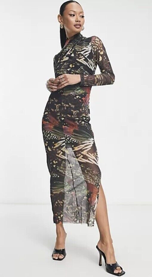 all saints green leopard dress Buy AllSaints Green Leopard Print Ellie Mesh T-Shirt from Next USA