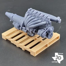 Ford 300 I-6 Turbocharged LS Head model engine resin 3D printed 1:24-1:8 scale