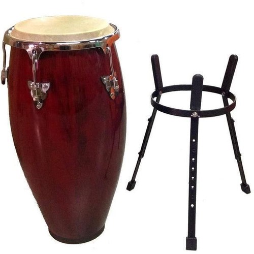 11 Inch Conga Hand Drum Musical Percussion Instruments Red Wine Gloss Finish