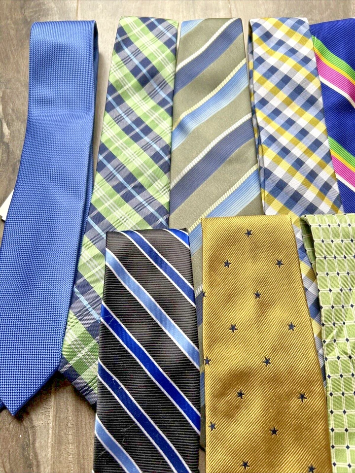 11 peças gravatas masculinas juvenis Brooks Hilfiger chaps listra polo mais 48-52” comprimento - Imagem 2 de 4