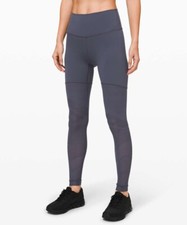 Lululemon Sheer Will HR Tight 28" *Pulse Stone Blue NULUX NAKED SIZE 6 NEW