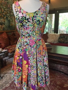 h&m black and white floral dress