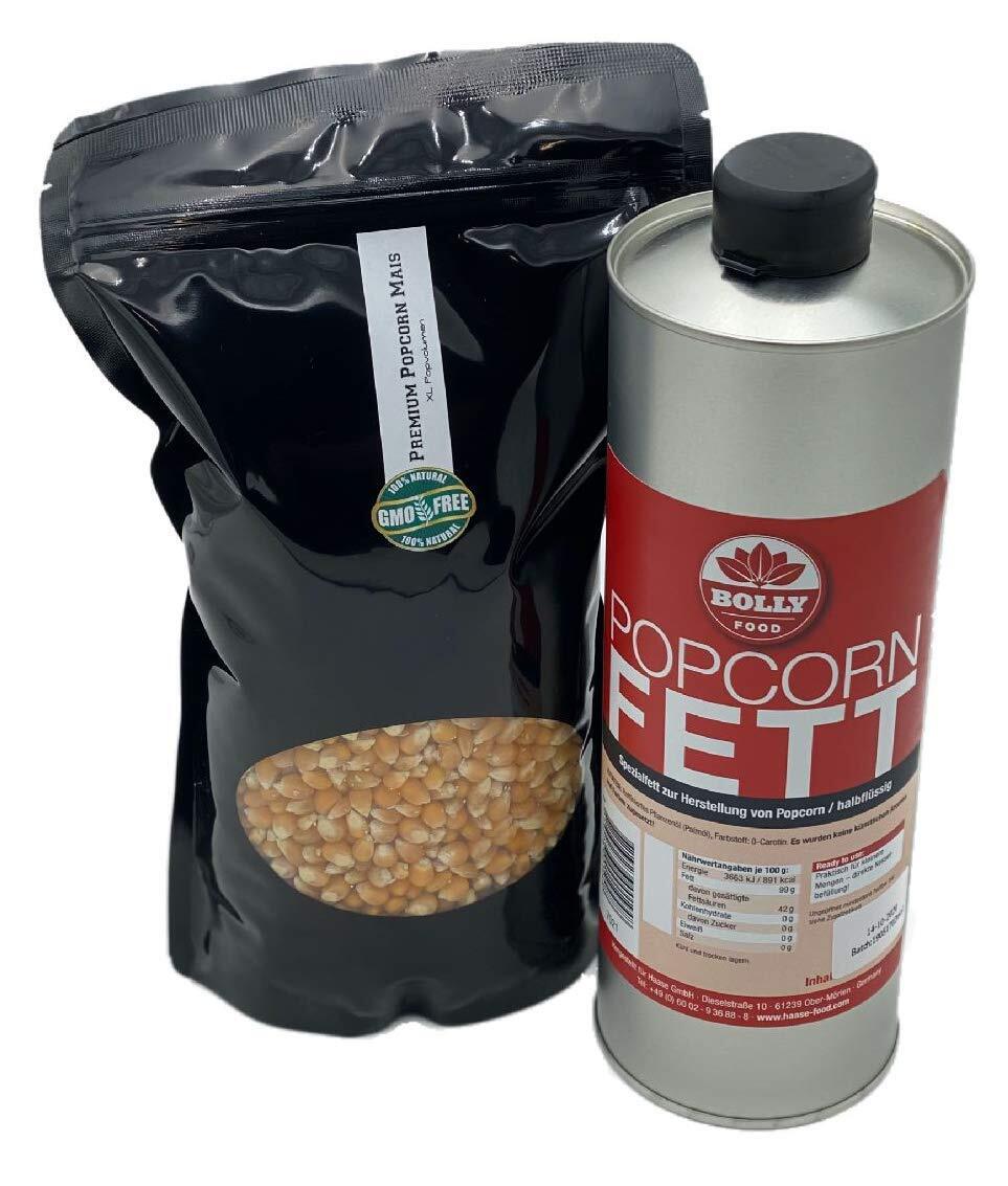 Popcornset 1 kg Premium Mushroom Popcorn + 1 Liter Popcornfett Öl