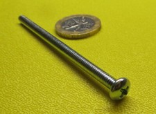 Zinc Plated Steel Pan Phillips Machine Screw 8-32 x 3.00" Length, 50 pc