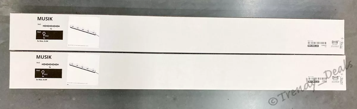 SET of 2 Ikea MUSIK Wall Lamp Chrome Plated NEW