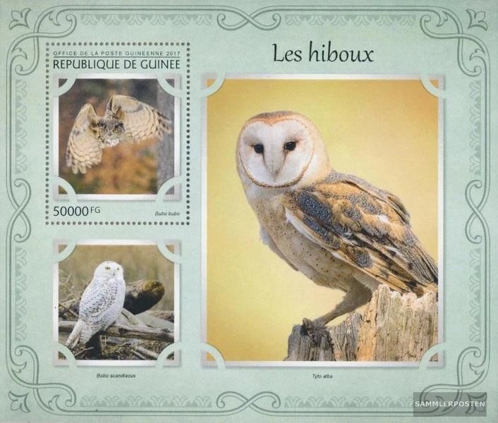 Guinea Block 2739 (kompl. Ausgabe) postfrisch 2017 Eulen - Bild 1 von 1