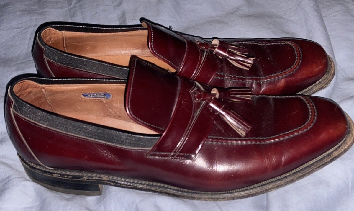 Allen Edmonds Biscayne Ostendo Mens Burgundy Leather Tassel  display picture 1