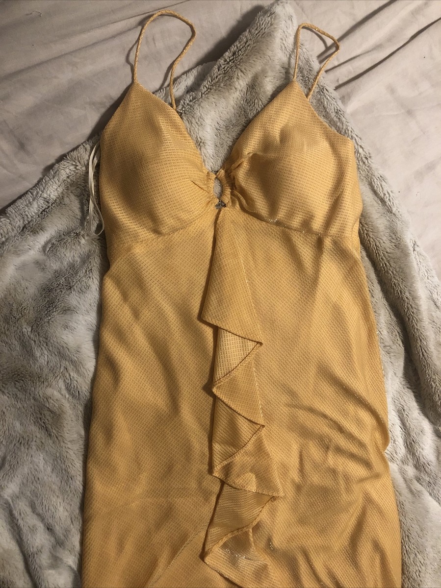 Women's dress Charlotte Russe 13 pageant prom wedding Gold Floor Length |  eBay