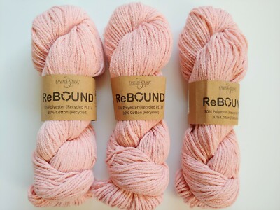 Cascade Yarns Rebound Yarn Lot Peach Blossom #03 Pink Recycled Cotton Polyester