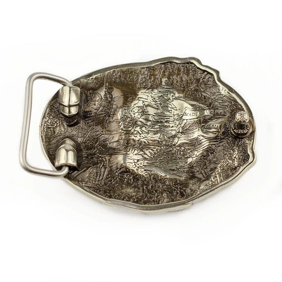 Hebilla de cinturón de plata alemana caballero de lucha medieval militar alemán hebilla de plata Foto 2 de 4