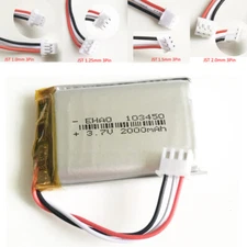 3.7V 2000mAh Lipo Battery Rechargeable 103450 JST 3pin 1.0/1.25/1.5/2.0/2.5 plug