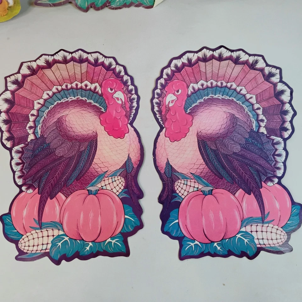 5 cortes vintage outono ação de graças outono corte Eureka peru e peregrinos - Imagem 3 de 4