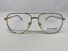 Titmus T102 GLD 56-15-140 Gold/Demi Amber Full Rim Metal Eyeglasses Frame D257