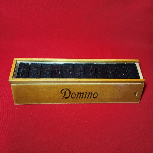 Vintage Set of 55 Dominoes Chinese 3 Monkey Pattern in Wooden Box - Picture 14 of 18