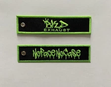No Face No Case, BKD Exhaust cloth motorcycle keychain neon green
