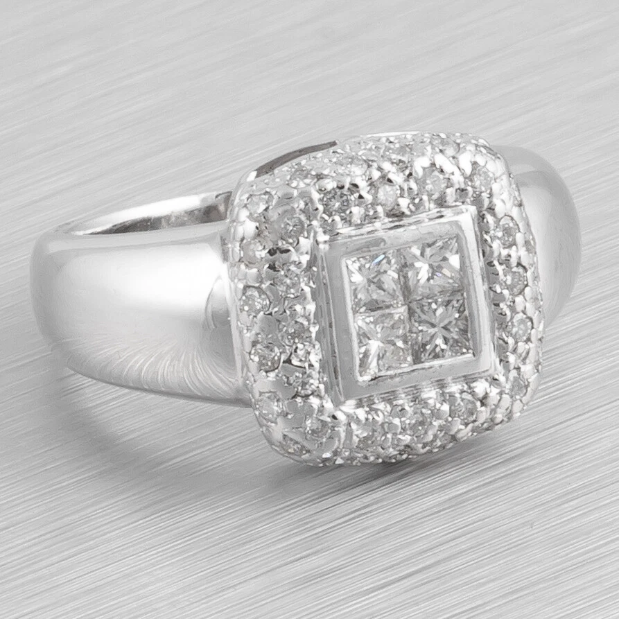 Pillow top diamond on sale ring