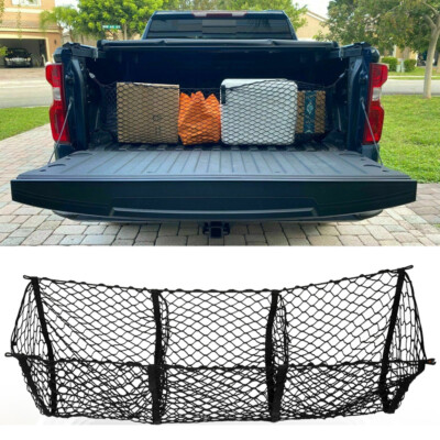 3 Pockets Cargo Storage Organizer Net Trunk For Chevy Silverado 1500 2500 Pickup