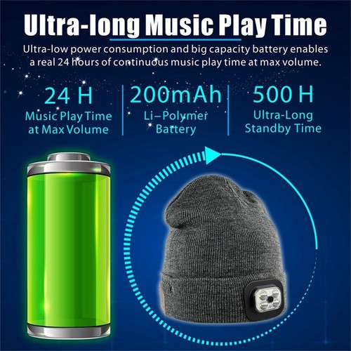 3X(Zum Schneeschaufeln, Reiten, Winter, Warmes Bluetooth-Kopflicht, Lampenm3130 - Bild 7 von 10