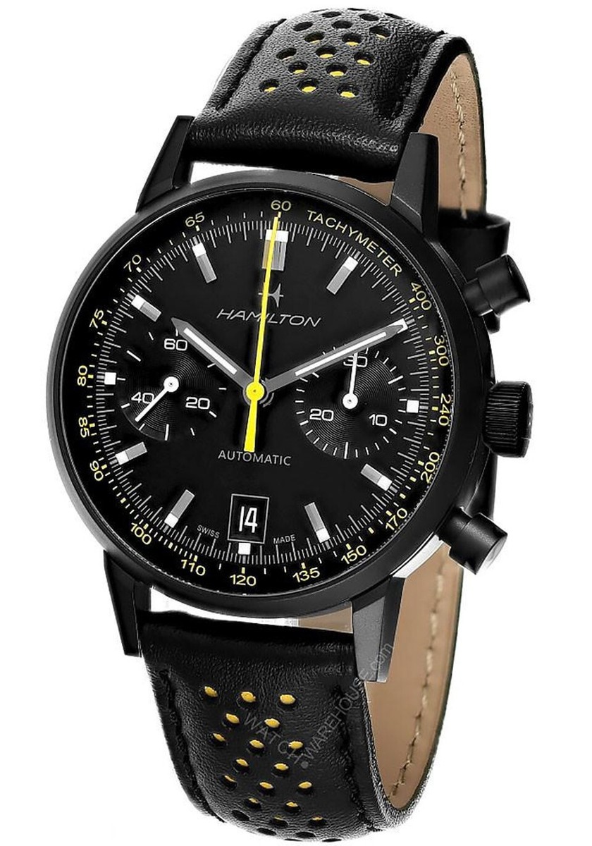 Hamilton American Classic Intra-Matic 40mm Black/Yellow Men's