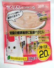 New Lot 60 Sticks INABA CIAO Churu Cat Treats Kidney Heath Japan 14g x 60 Tuna