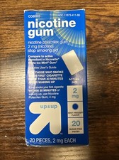 Up Up Nicotine Gum, 2mg, Mint Freeze Flavor, 20 ct. Exp 09/25 Stop Smoking NEW