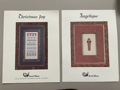 Just Nan Christmas Joy & Angelique Vintage 1993 Cross Stitch Charts Only