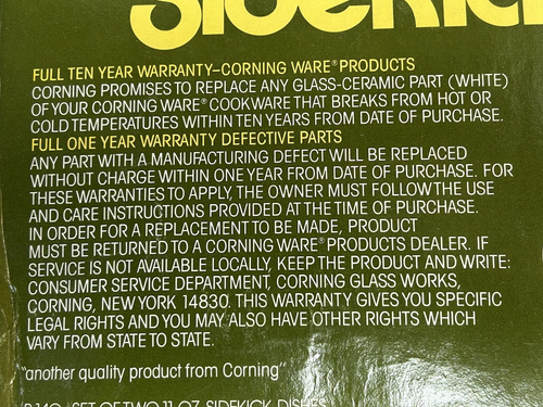 Corning Ware Sidekick Paar Neu - Bild 3 von 5