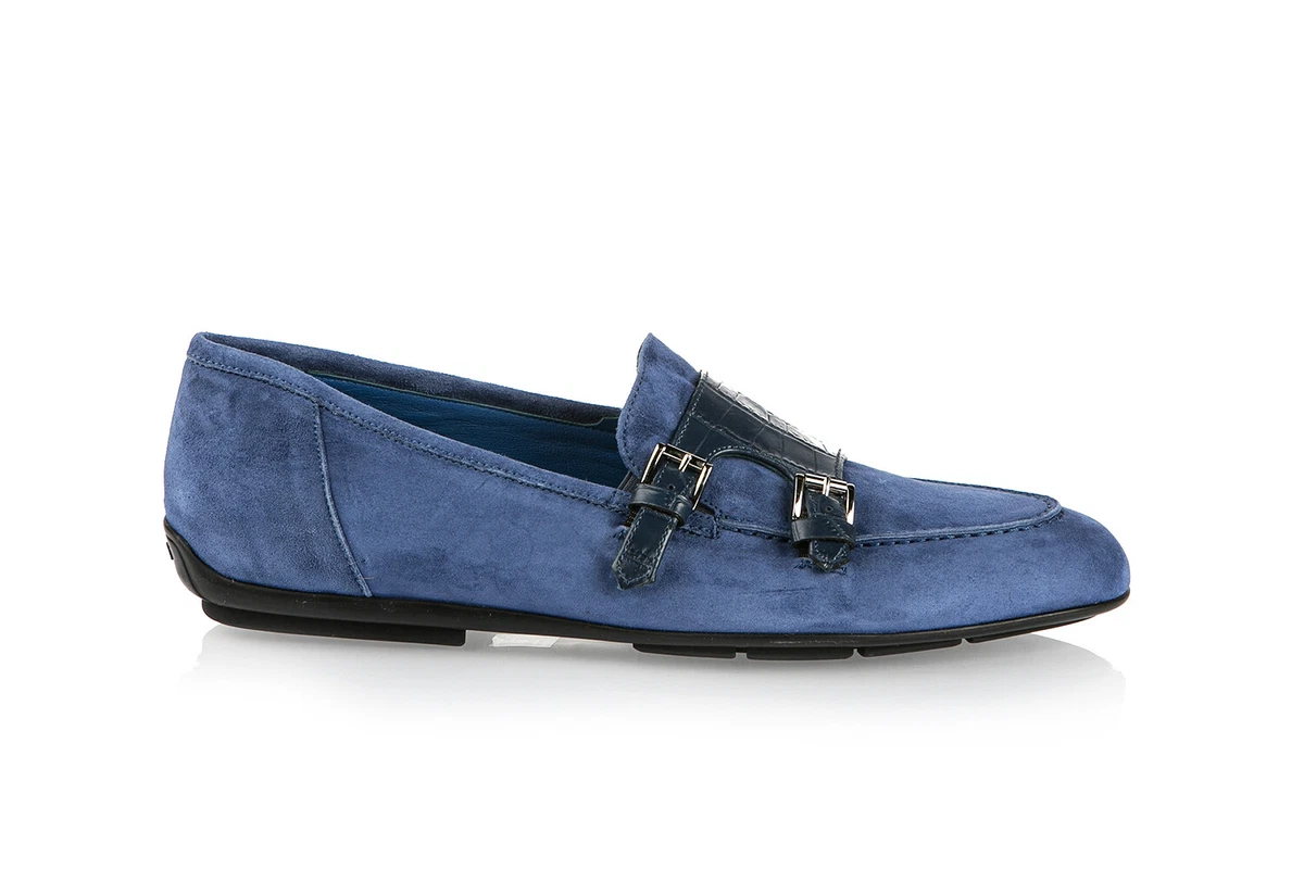 Roberto Botticelli Suede Derby Italian Desiogner Shoes New Blue eBay