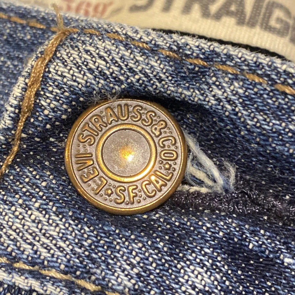 Jeans Levis 569 Hombres 42x32 Azul Suelto Relajado Suelto Recto Patinador Años 90 Desteñido A4 Foto 3 de 4