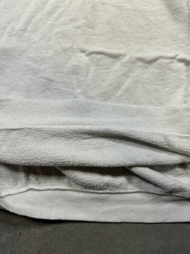 True Vintage 60s Tultex Men’s Sz Large White Mens Sweatshirt Crewneck - Picture 5 of 6