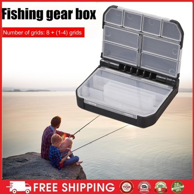 Semi-Automatic Opening Fishing Tackle Box w/ Grid Baits Storage Case (L) NEW