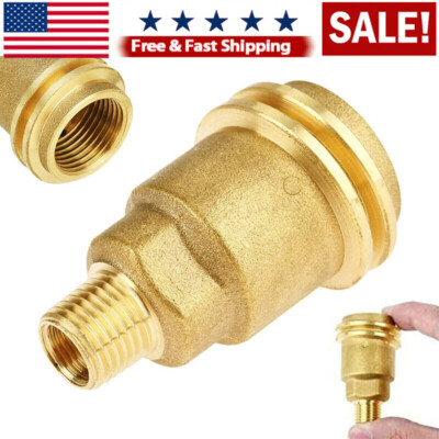 #ad #ad QCC1 Nut Propane Gas Fitting 1 4#x27;#x27; NPT Male Threaded Tank Adapter Quick Connect $11.38