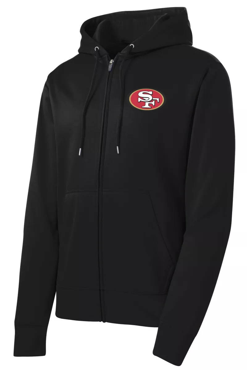 New 49ers Sport-Tek Full Zip Jacket Black Hoodie Hooded San