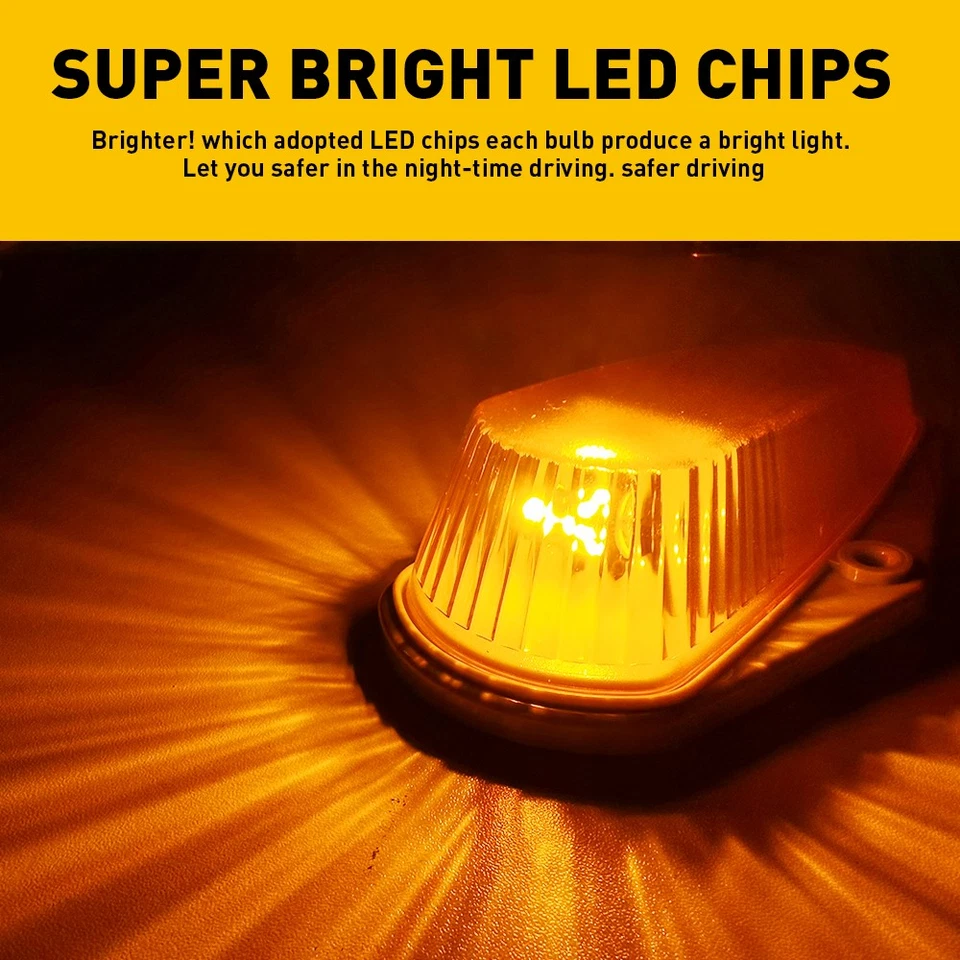 Luces de techo ámbar 5 piezas para Ford F150 F350 F250 1973-1997 Foto 4 de 4