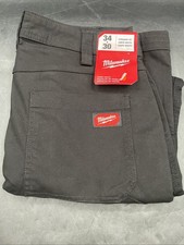 Milwaukee Men's 34 in. x 30 in. Black Cotton/Polyester Work Pants with 7 Pockets