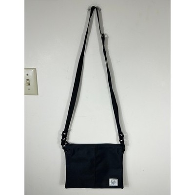 Herschel Supply Co Alder Crossbody Bag Black Canvas Minimalist Normcore Commuter