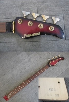 Fernandes FRB-55 Bass Neck 21F Medium Scale w Tuners RDB Japan Vintage