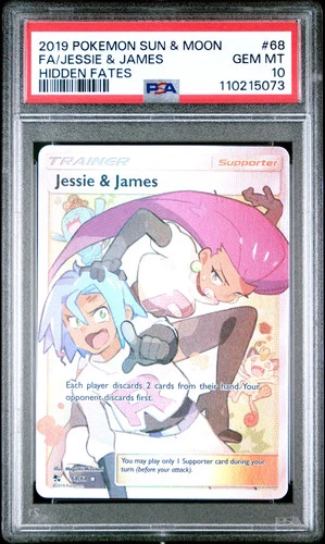 Pokemon Hidden Fates Jessie James #68 PSA 10