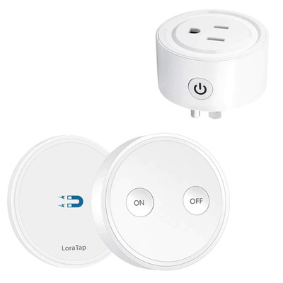 Mini Remote Control Outlet Plug Adapter, 656Ft Range Wireless Light Switch for H