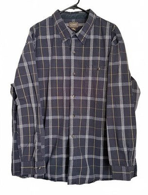 C. E. Schmidt Men's Workwear Shirt Size 2X Utility Plaid Black Rugged Gorpcore