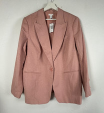 Chico's Women's Spectacular Blazer Jacket Pattington Peruvian Pink Size 2 NWT
