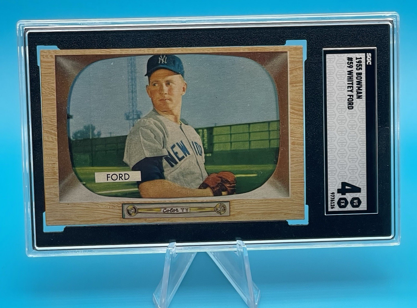 1955 Bowman WHITEY FORD #59 SGC 4 - New York Yankees HOF - Vintage