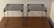 2 Gray Organizer Shelves for Locker Storage-Mesh Tops