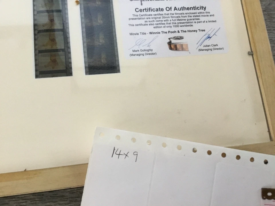 Winnie The Pooh 32 Mm Film Cel presentation limted edition 614 of 1000 - Image 3 of 3